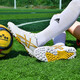 Senses zapatos de fútbol uñas rotas tf hombres y mujeres zapatos para niños adultos para jóvenes para el entrenamiento anti-deslizamiento de la hierba artificial examen de entrada de la escuela secundaria zapatos de goma de cuero 2022 uñas rotas de platino 40 [calcetines + placa protectora + bolsa de zapatos]
