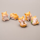 Cute cartoon Shiba Inu desktop ornaments mini puppies and kittens simulated animal model toys micro landscape decorations 5 Shiba Inu combination + small basket
