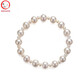 Drops of water form freshwater pearl bracelets, retractable elastic rope pearl bracelets, easy to wear and practical gifts, 3-4mm+7-8mm white pearls