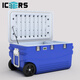 ICERS Eisens PU trolley type 100L insulated box refrigerated biosafety transfer box