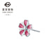 Caibai Jewelry Platinum Earrings Pt950 Oriental Garden Series Fashionable Cherry Blossom Flower Earrings (Single) Price BD Platinum Earrings (Single) About 1.00g