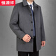 Hengyuanxiang woolen coat jacket men's autumn and winter short style thickened large size woolen woolen coat for middle-aged and elderly people short style black blue (no velvet) M 170 recommended 100-129 Jin Jin equals 0.5 kg