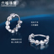 Lukfook Jewelry Platinum 950 Love Platinum Earrings Simple Earrings Price L04TBPE0008 2.66g (including labor cost 247 yuan)