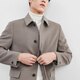 Seven Wolf Woolen Coat Men's New Winter Fashion Winter Lapel Wool Blazer Medio Blazer Capaz 309 (Brown Camel) XL 175/92a