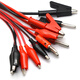 Suitable for banana plug to crocodile clip with wire power test wire conductor double-ended crocodile clip wire to universal board plug 1 meter banana plug to medium crocodile clip black and red wire