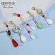 Accessoires de pendentif en épingle à cheveux, accessoires de pendentif, accessoires de cheveux glands, style ancien, accessoires de tremblements de pas faits à la main, verre en verre simple en verre semi-fini L736 [Non. 2] A29-104