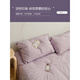Ruiqin Solid Color 100 Pure Cotton Washed Cotton Bed Sheet Single Piece Cotton Internet Celebrity Bed Sheet Student Dormitory Single 2-piece Set RM Lilac 100 Pure Cotton Bed Sheet (Heavyweight) 120x230cm