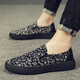 Dick Lane Dick Renne Marke Leinwandschuhe Herren 2025 Sommer Neue faule Schuhe atmungsaktive Slebende Herren alte Peking -Stoffschuhe Freizeitbrettschuhe Schwarz 40