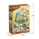 Inbrixx Teddy Coffee Bear Street View Benbei Maison japonaise Bâtiment d'éclairage Éclairage Assemblage des blocs de construction juin 1 juin Gift de la journée pour enfants