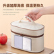 Zhangu insulation bag thickened aluminum foil rectangular round large-capacity lunch box bag student office worker portable lunch bag with rice off-white breakfast cup bag small size