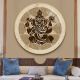 Aoyanlai Southeast Asian style hanging painting Thai elephant decorative painting Southeast Asian ethnic style decoration hanging painting Thai meal GJ0138-02 diameter 80cm light luxury gold round frame + water