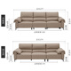 Gujia Home Furnishing (Kuka) [Serie de nubes] Función eléctrica de la pared cero italiana Sala de estar Sofá 6212 Phantom Black 3-persona Right Electric