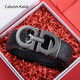 Caluom Kaiol Brand Belt for Men Great Cuir Automatic Automatic Menle's Taign's Tile Head Couche de vache Cow Business Business Birthday Gift For Boyfriend [Counter Gift Box] 80146A / Couleur de pistolet polyvalent 115cm -130cm envoyé au hasard par défaut (peut être coupé)