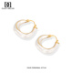 DAISY DREAM plain circle geometric large earrings for women light luxury niche design dripping glazed earrings and ear buckles 2025 new autumn and winter high-end earrings dripping glazed earrings
