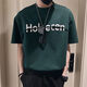 
Fini Dongjue Internet celebrity fake two-layer letter short-sleeved T-shirt male social spirit young man half-sleeved trendy handsome T-shirt summer top black [B1595-Holo] short T L recommended 95-115Jin [Jin equals 0.5 kg]