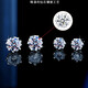 Luo Ximan earrings for women, diamond-encrusted high-end earrings, birthday gift for girlfriend and wife, certificate, luxury gift box + one-carat moissanite earrings
