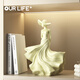 Ole's Light Luxurious Spring Breeze Phantom Character Art Ornament High-end Sculpture Living Room Study Entrance Wine Cabinet Home Accessories HT Phantom Goddess Ornament (Gift Box) Beijing Warehouse Quick Delivery