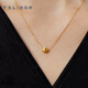 Xie Ruilin (TSL) 18K gold necklace for women, fashionable cat eye bead K yellow clavicle chain for girlfriend BE538 K gold necklace