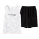 
Modal pajamas men's summer new style modal sleeveless vest casual simple large size dad's home clothes can be worn outside suit 1049 white XL 140-160Jin [Jin equals 0.5 kg]