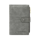 Yunya travel passport protective cover, anti-theft RFID passport ticket holder, multi-functional zipper, national defense scan card holder, gray