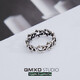 QMXD Roman six-pointed star ring men's trendy open men's single ring student index finger ring personalized tail ring versatile couple ring