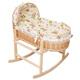 SENBIJU rattan crib newborn cradle portable hand basket car soothing crib baby bed cradle cradle 100 beige + wheel bracket 0-20 months