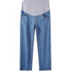 YEEHOO (Yehoo) Pantalon de maternité jeans pantalon à jambes larges minessants à taille droite pour les vêtements de printemps pour les pantalons de neuf points pour femmes L (115-125Jin [Jin est égal à 0,5 kg]))