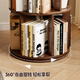 Jiayi solid wood rotating bookshelf 360 degree bookcase living room corner bookshelf vertical floor-standing one-piece wall shelf