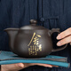 Zhengyang purple clay teapot tea set household complete set of high-end Kung Fu teapot ceramic tea cup business office gift tea tray purple clay dragon teapot willing to give up 8 cups complete set + long huqin black