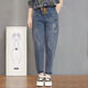 
Yisi subtract plus velvet high waist embroidered women's pants spring and summer style 2025 new elastic and soft waist slimming Harun long trousers 9905 embroidered small flowers plus velvet M Recommended 100-115Jin [Jin equals 0.5 kg]