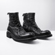 Illusionist Original Design Japaner High-Top Martin-Stiefel erhöhte einzige dicke alleinige lässige und personalisierte Leder-Herrenstiefel schwarz 43