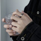 Pei Nanwei endless ring for men, trendy men, single index finger ring, female couple, student personality, versatile Internet celebrity tail ring for boyfriend, endless ring + box
