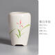 Chenjing kleiner Orchid-Topf handbemalte Keramik runde High-End-kleine alte Stapel-Topf-Zweige Landschaftsbau Home Desktop Pot Green Plant Topf 1504 Pink Green Green Hand-Bilde Bildgröße Platz Platz Order Bestellung