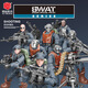 CM military building block simulation special police soldier doll joint movable military figure set model kid assembly toy XJ-9921 World War II soldier 8 dolls + weapons