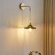 Wall lamp with switch American Nordic retro bedroom bedside lamp Japanese background wall with pull cord switch B&B wabi charging model + pull cord + D model