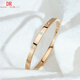 Oval rose gold bracelet bracelet full of stars narrow version new buckle bracelet for female couple light full diamond rose gold (circle mouth about 60mm)