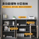 Zhibo Office File Cabinet Low Cabinet File Information Cabinet Locker Printer Cabinet Office Wooden Three Doors 120*40*Height 120CM Dark Gray + Dark Walnut