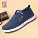 Shiju old Beijing cloth shoes men's shoes 2024 spring and autumn new lace-up versatile canvas shoes men's comfortable lightweight breathable casual shoes blue 38