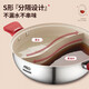 ASD (ASD) hot pot non-stick pot 304 stainless steel household large capacity Yuanyang pot shabu-shabu open flame gas induction cooker Yuanyang hot pot with soup colander 28cm