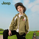 Jeep children's clothing children's sun protection clothing for boys and girls outdoor tops 2025 new style breathable and cool thin jacket for middle and large children, light military green 160 cm