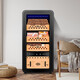 CIGARLOONG 48HC cigar cabinet with constant temperature and humidity, Spanish cedar shelf, naked alcoholized activated carbon, ammonia removal, curved small household silent inverter compressor cigar humidor, 48HC black cedar shelf + curved + constant temperature and humidity cigar cabinet