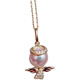 Fat Donglai same style pearl pendant accessories angel DIY925 silver empty support gold concealer necklace pendant for women with round beads gold pendant empty support does not include beads or chain