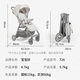宝宝好726椰子灰Plus口袋推车轻便婴儿车0-6岁用折叠可坐可躺带减震推车