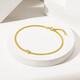 Chao Acer Zhi Jian 18K gold diamond bracelet for women, versatile side chain for girlfriend’s birthday gift C chain length is about 16cm + extension chain