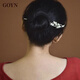 GOYN Osmanthus burnt blue sterling silver hairpin one-word hairpin high-value women's ethnic style hairpin national style ins style hair accessories Osmanthus burnt blue hairpin