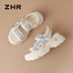 
ZHR sandals for summer convenient Velcro thick sole women's shoes versatile sports shoes for women G693 beige 34