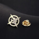 
Qianshengyuan brooch Hexagram two-pack men's suit small collar pin shirt collar badge button accessories gift for boyfriend Hexagram brooch two-pack gold + silver gift box packaging