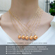 Haitong with 18K gold chain, South Sea gold pearl pendant, single 18K gold, Xiyan seawater necklace, clavicle chain, S grade/almost flawless, rich gold, 11-12mm+s925 silver chain