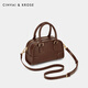 
CinvaiKrose [Same Model for Zhao Zhaoyi] Bag Women's Bag 2025 New Hand-Owned Bowling Bag One-Shoulder Crossbody Bag Birthday Gift Coffee Color [Give my girlfriend's wife and girls' gifts to heart]