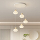 Zhuansi Restaurant Chandelier minimaliste Long Strip Designer 5-HEAD CRAME Style Dining Table Lampe de salle à manger simple MODER